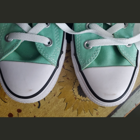 Mint Green Converse Hi Top CHUCKS all star kicks - Picture 7 of 8